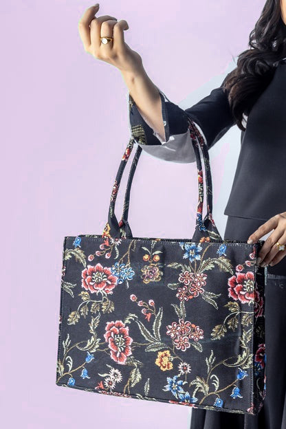 Fineur Canvas Tote Bag Black Multi