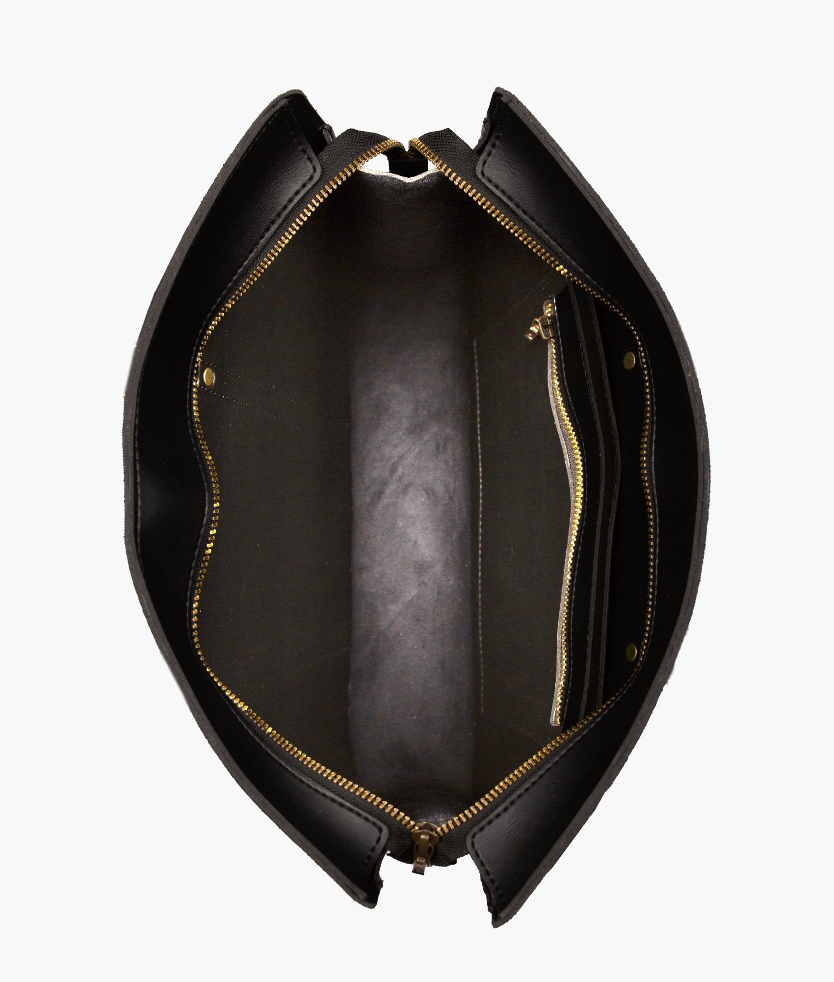RTW Creation - Black suede laptop bag