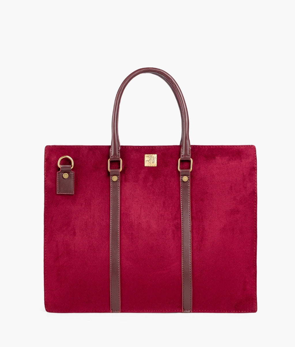 RTW Creation - Burgundy suede laptop bag