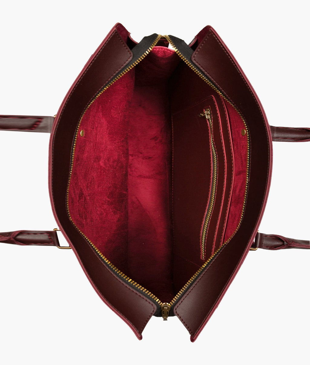 RTW Creation - Burgundy suede laptop bag