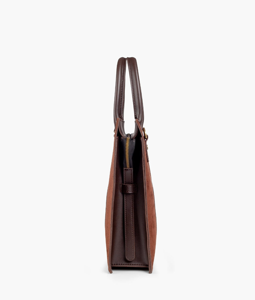 RTW Creation - Dark brown suede laptop bag