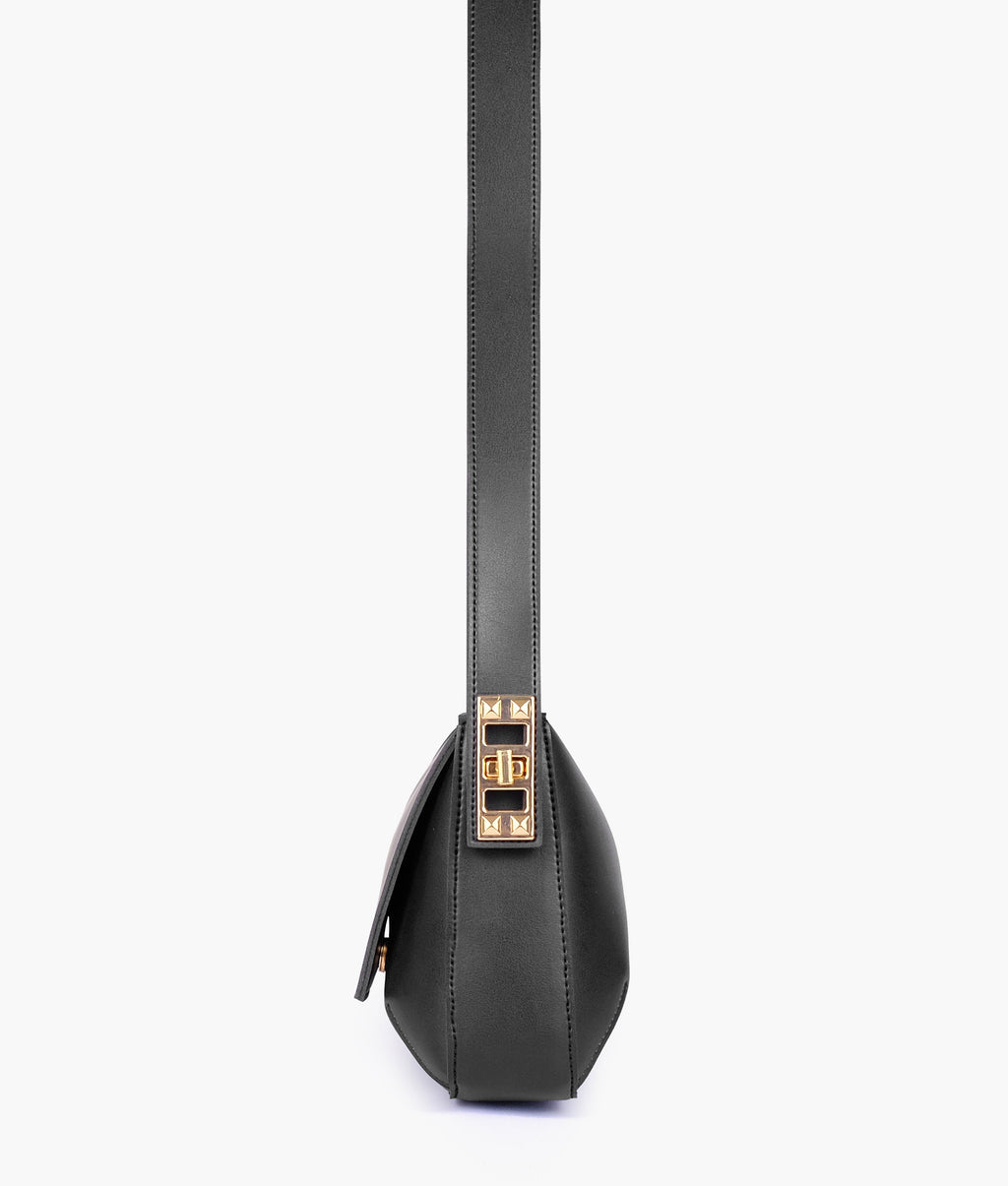 RTW Creation - Black mini flap bag