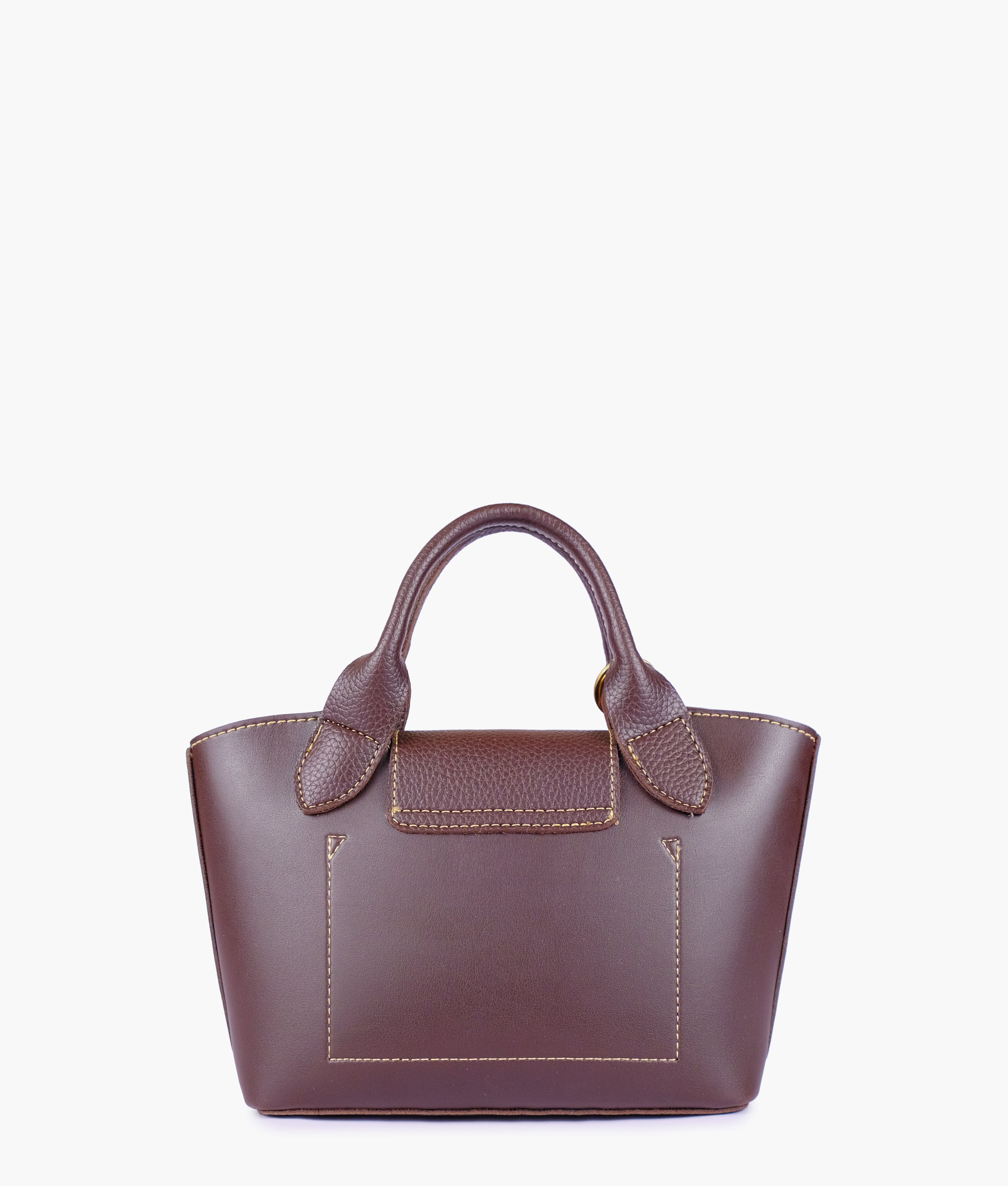RTW Creation - Dark brown mini top-handle tote bag